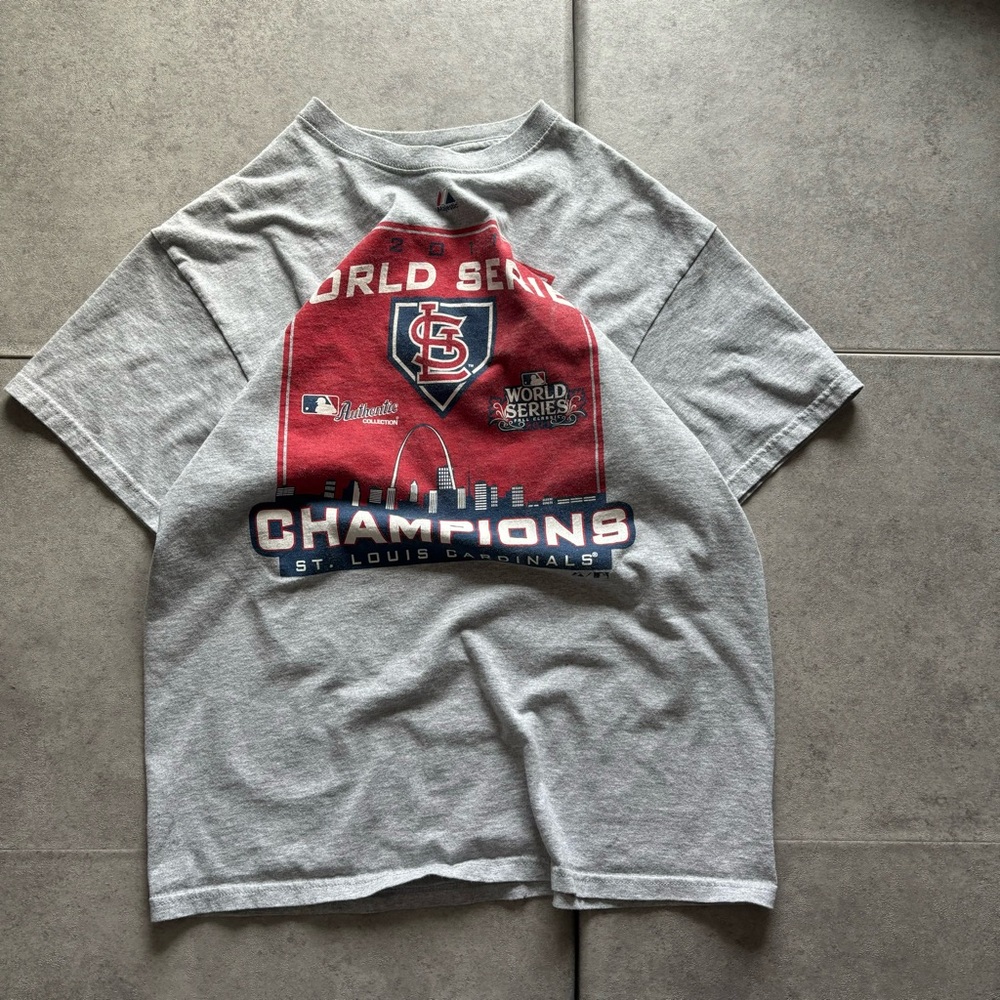 Gray st louis cardinals 2011 world series champions tshirt